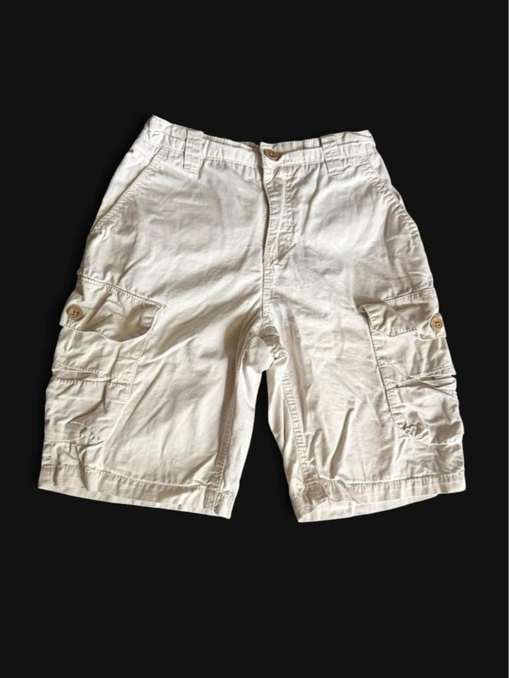 Lucky Brand Boys Cargo Shorts Cream Khaki Size 10